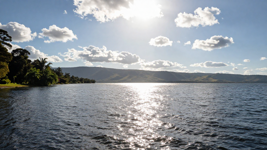 非洲维多利亚湖河流几何构成
