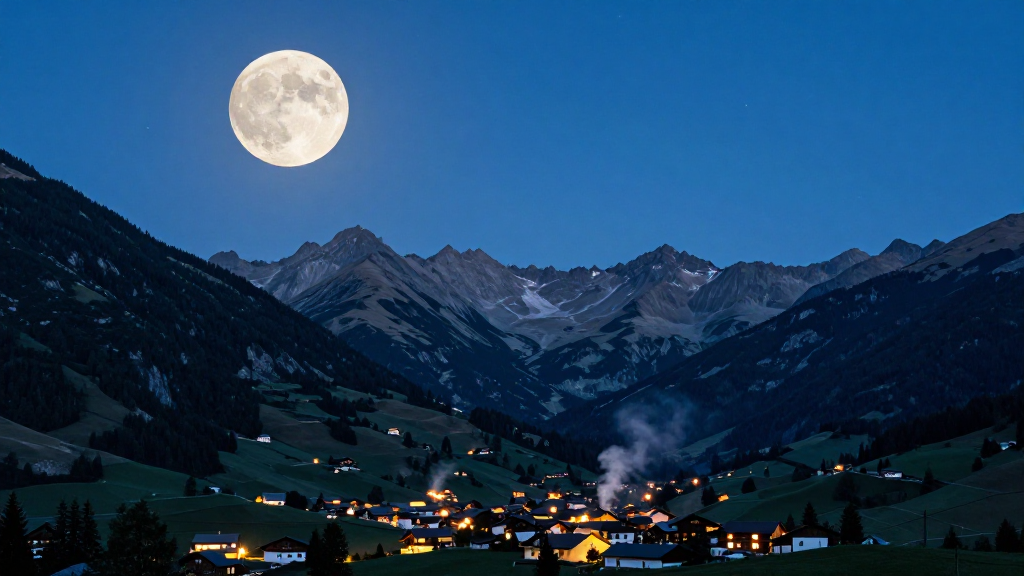 欧洲比利牛斯山脉高原中秋景观