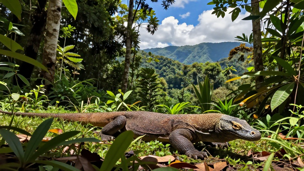 大洋洲巴布亚新几内亚山脉热带雨林科莫多巨蜥