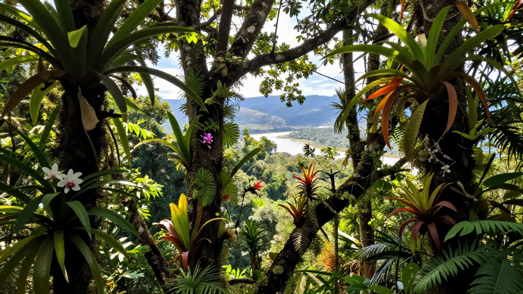 南美洲圭亚那高原森林淡水附生植物