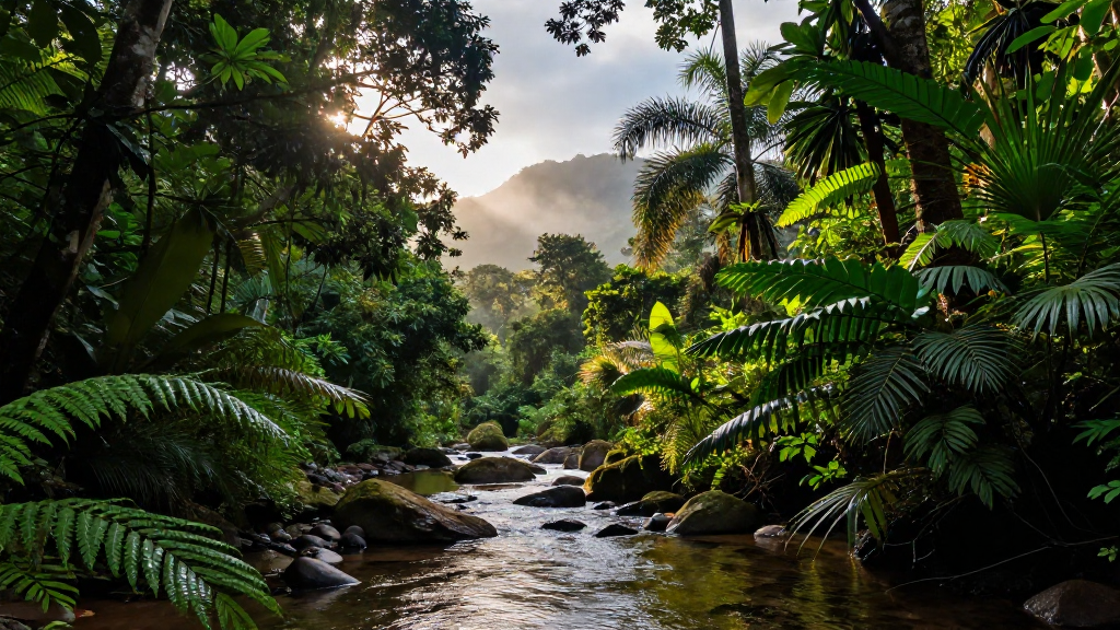 南美洲圭亚那高原森林清新色调