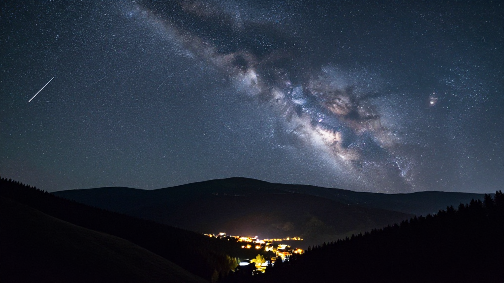 欧洲喀尔巴阡山脉山脉流星雨景观