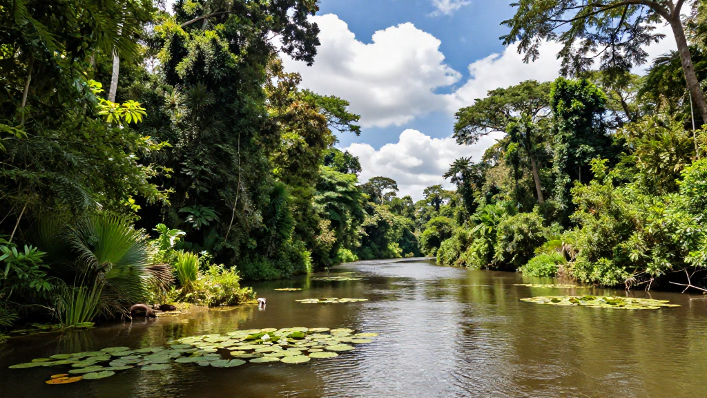 非洲刚果民主共和国雨林湿地风光摄影