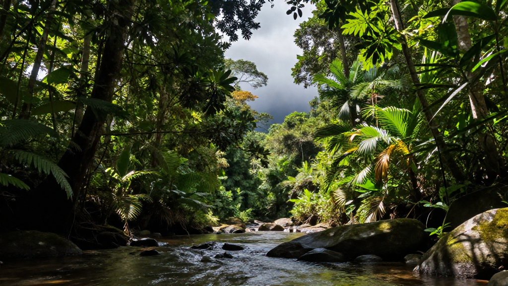 大洋洲瓦努阿图热带雨林飓风景观