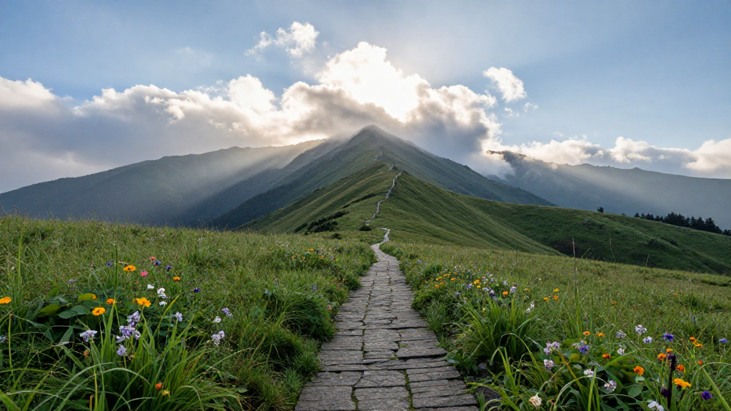 亚洲台湾玉山草原东方意境