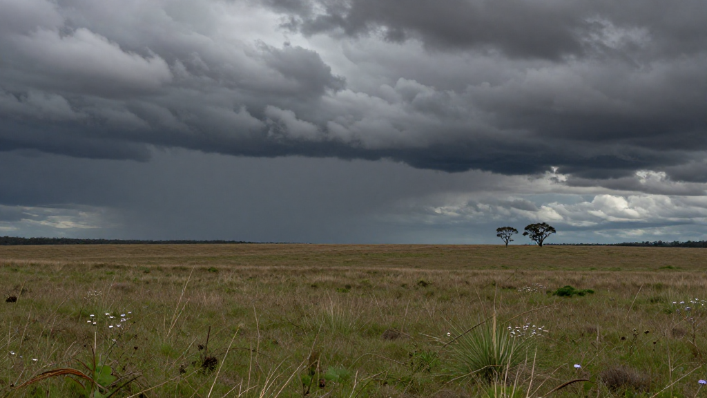 大洋洲维多利亚州平原暗沉色调