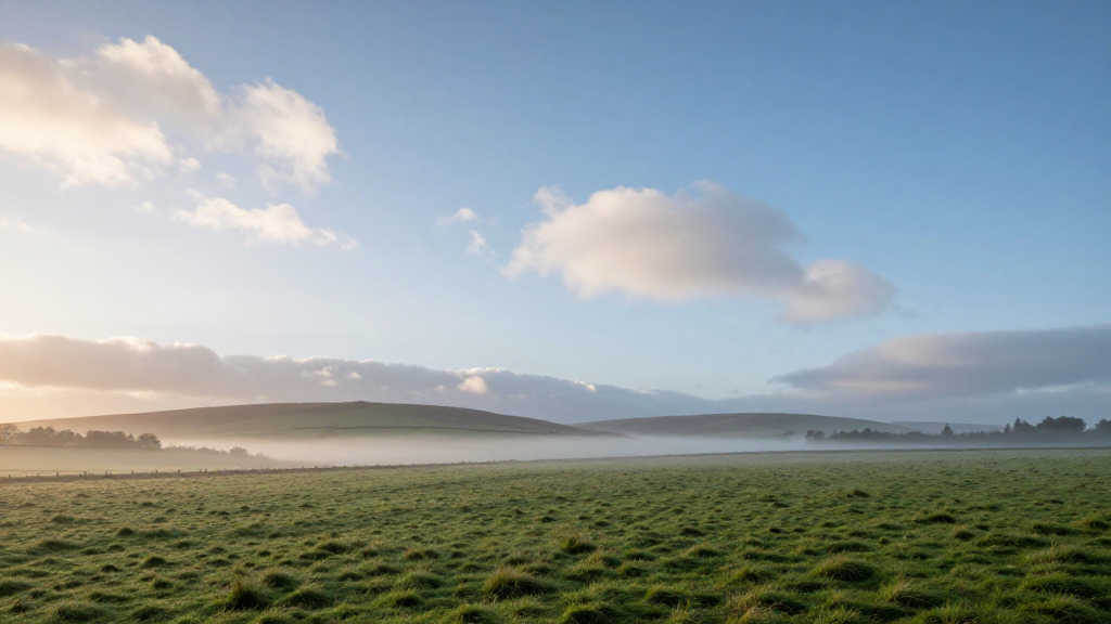 欧洲大不列颠岛平原冷色调