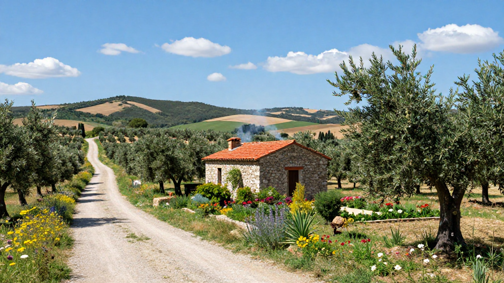 欧洲亚平宁半岛平原地中海橄榄树