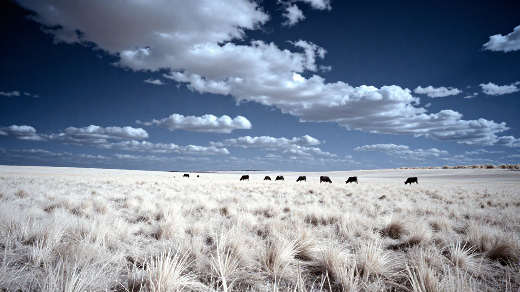 南美洲乌拉圭草原草原红外摄影