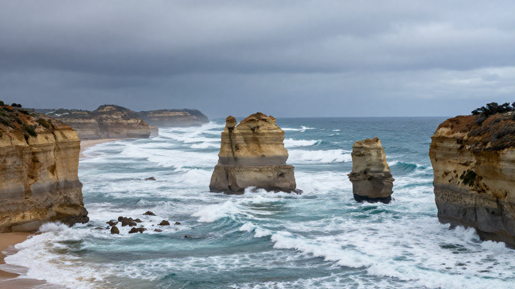 大洋洲十二使徒岩岩石飓风景观