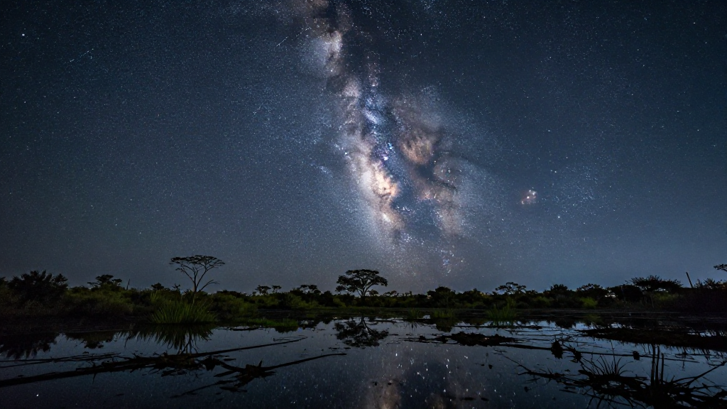 南美洲巴拉圭大查科湿地星空摄影