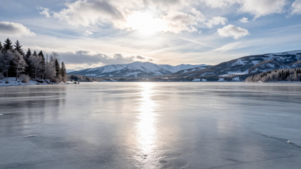 北美洲圣劳伦斯河湖泊霜冻景观