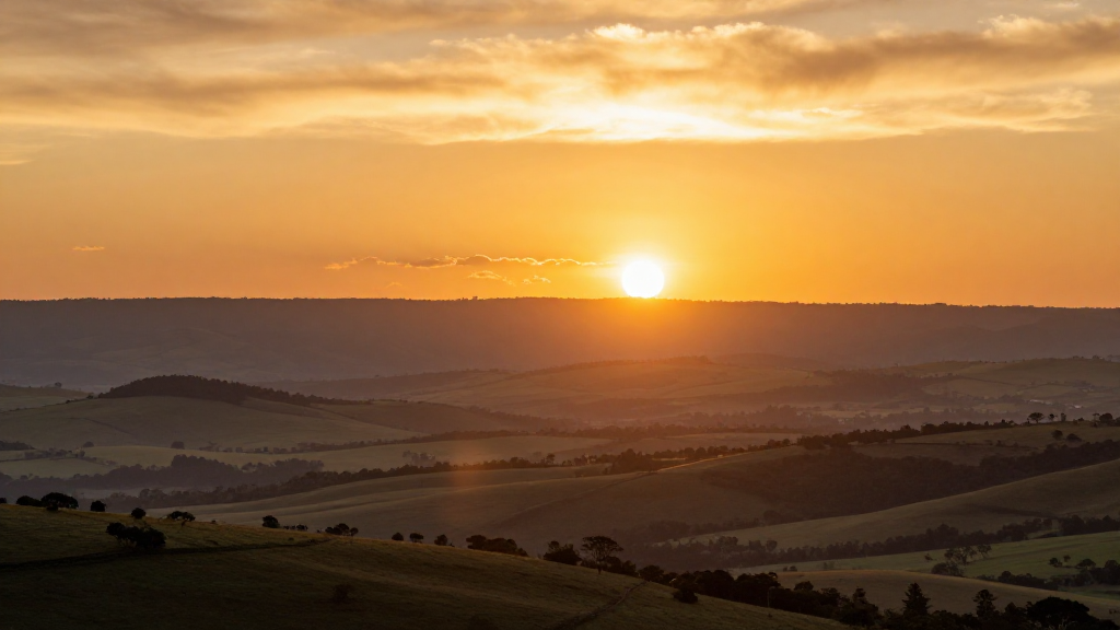 南美洲巴西高原高原朝霞景观