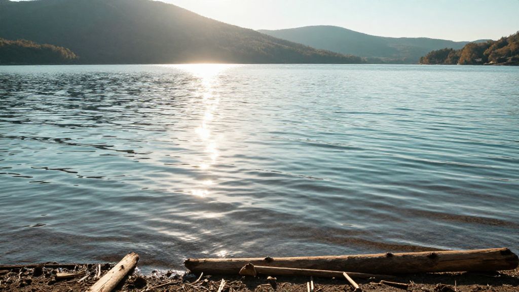 北美洲新英格兰地区湖泊青色调