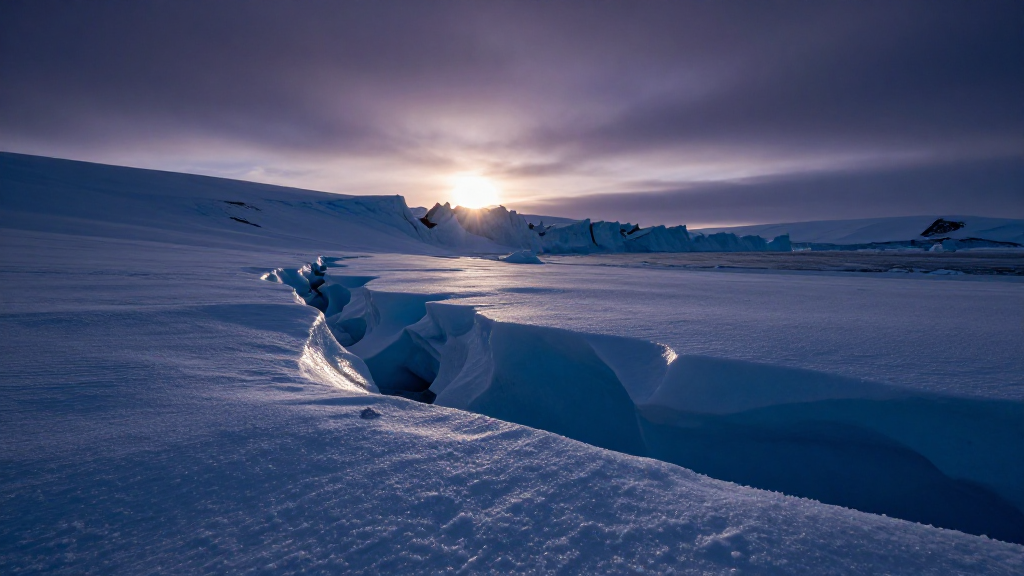 南极洲南极半岛海岸日食景观