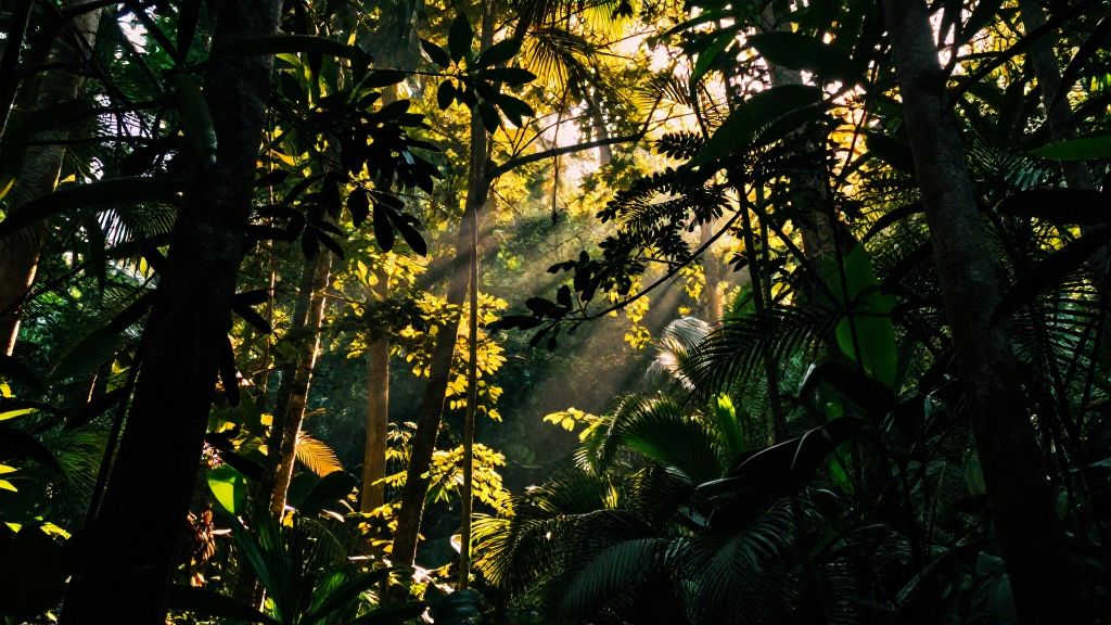 大洋洲萨摩亚群岛热带雨林华景观