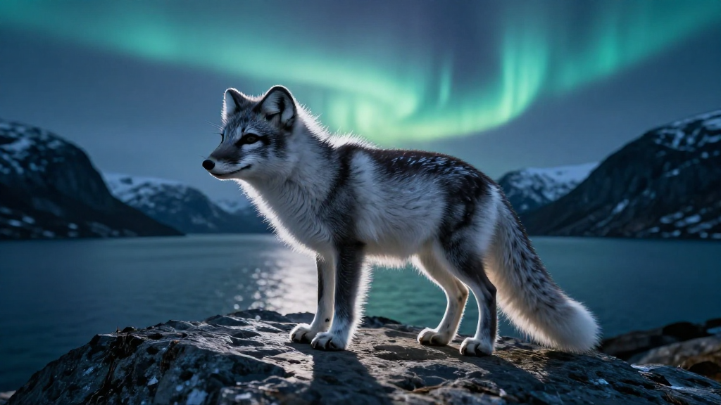 欧洲挪威峡湾峡湾海洋北极狐