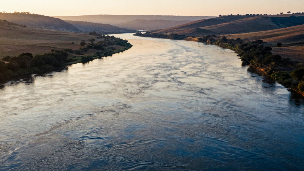 南美洲巴西高原河流渐变色