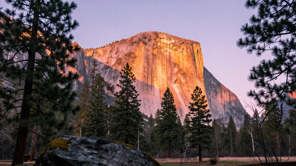 北美洲优胜美地山脉春季景观