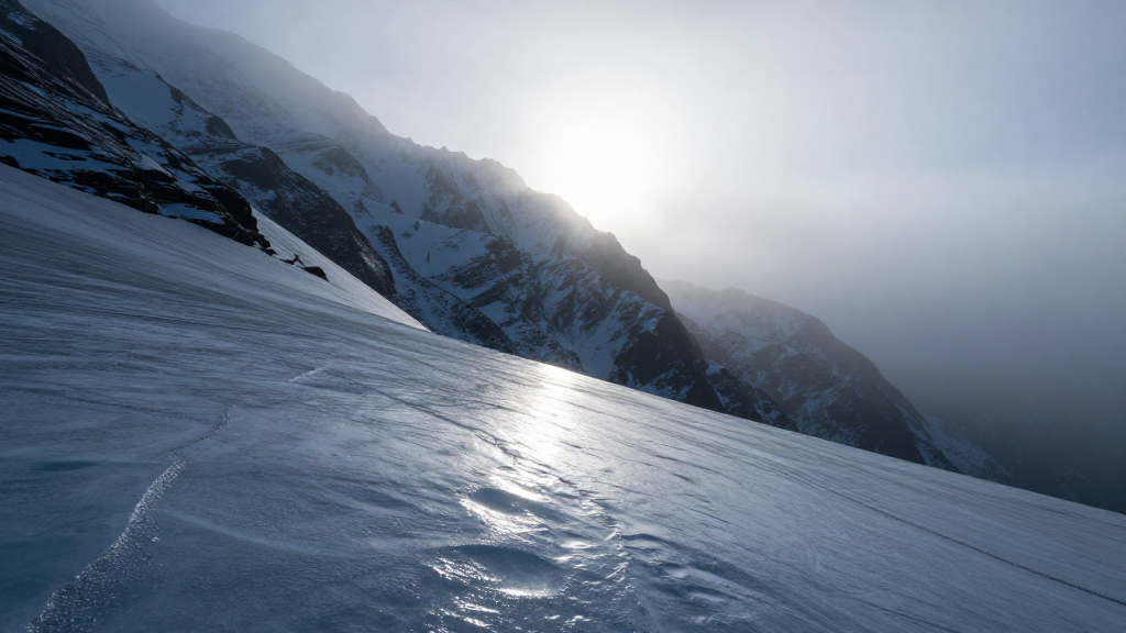 亚洲富士山山脉结冰景观