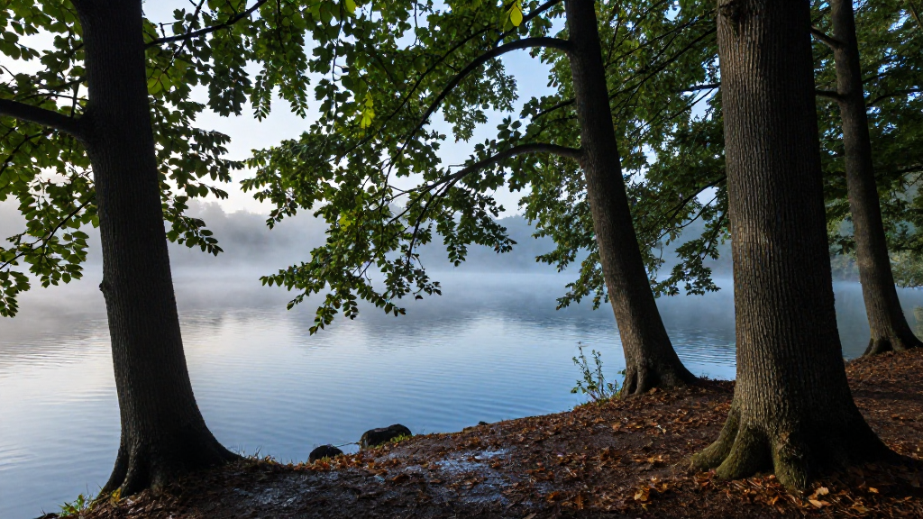 欧洲波兰马祖里湖区湖泊淡水欧洲山毛榉