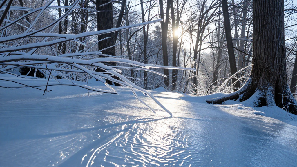 亚洲峨眉山森林结冰景观