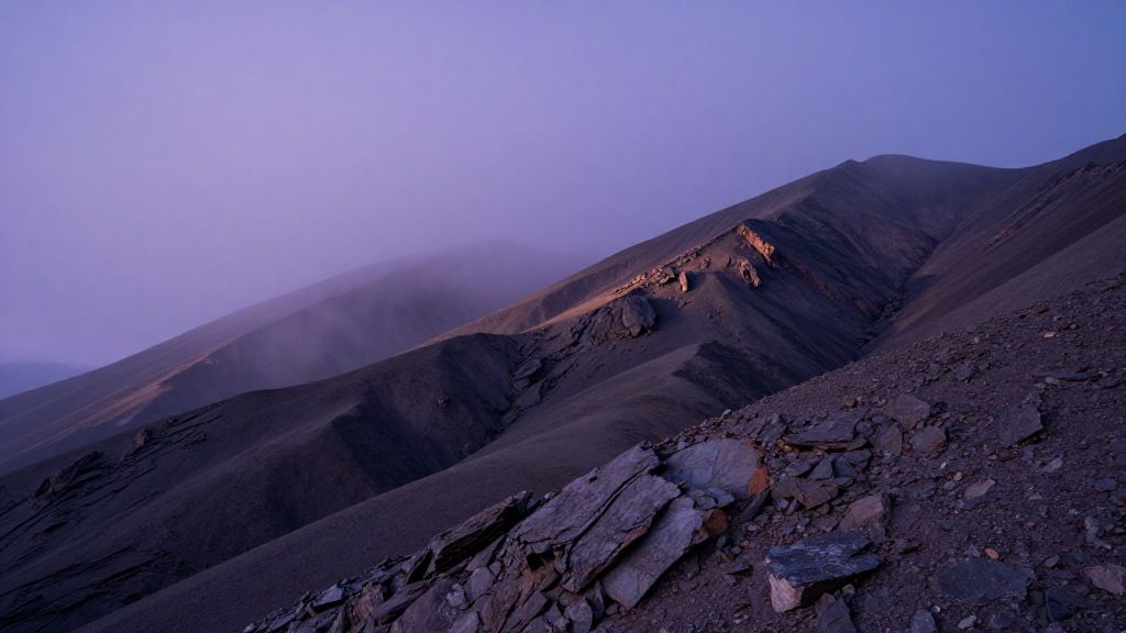 南美洲巴塔哥尼亚高原紫色调
