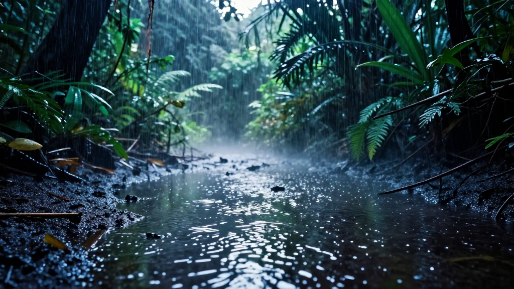 南美洲玻利维亚亚马逊雨林湿地虚实对比