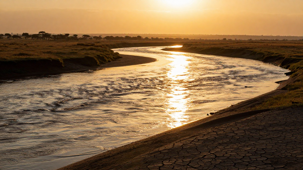 非洲塞伦盖蒂平原河流黄金分割