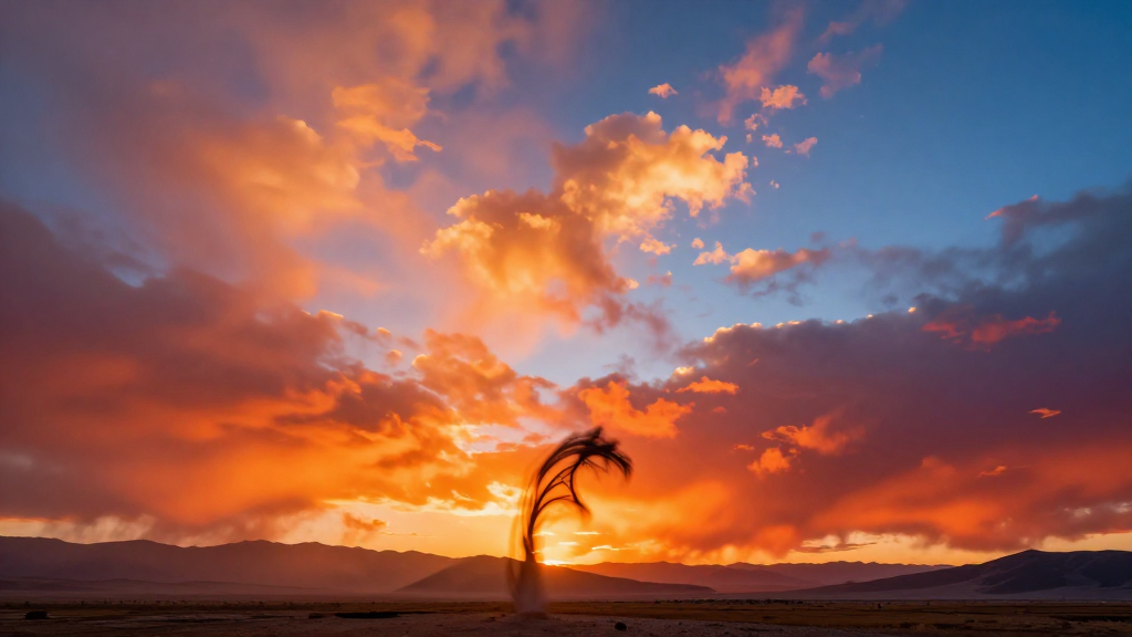 北美洲黄石国家公园高原海市蜃楼景观