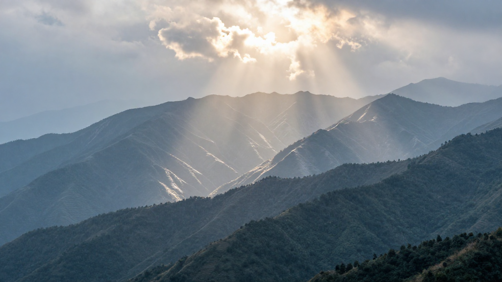 北美洲大烟山山脉细雨景观