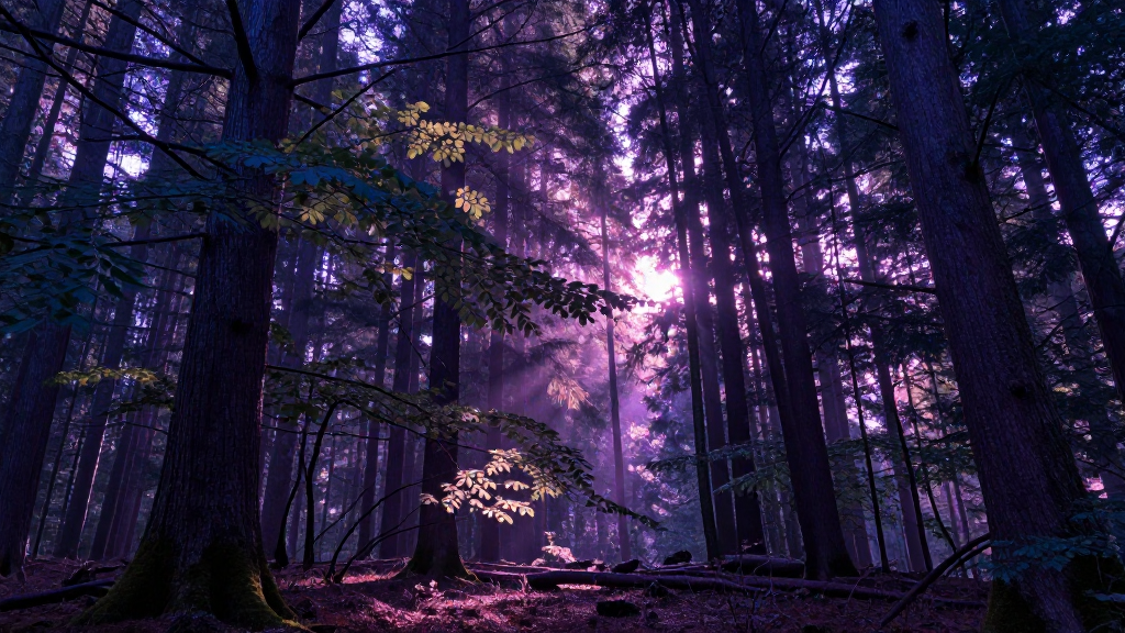 欧洲捷克波希米亚森林森林紫色调