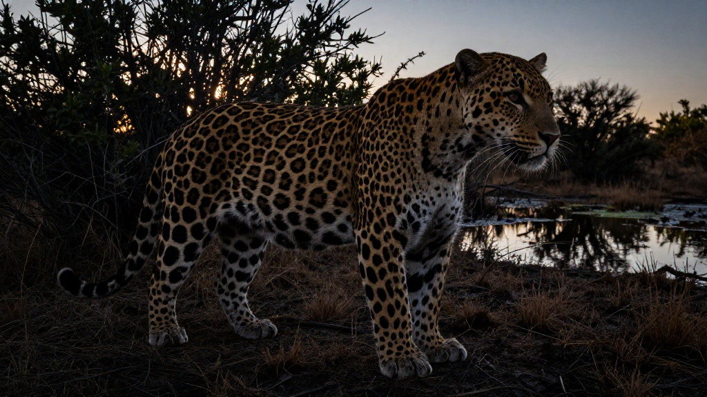 南美洲巴拉圭大查科草原湿地美洲豹
