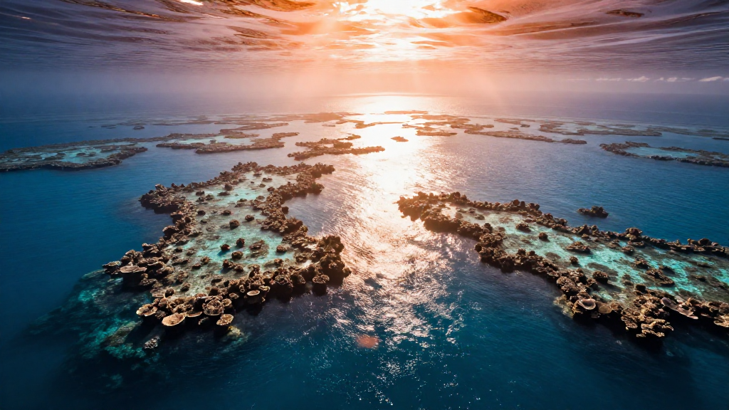 大洋洲大堡礁海洋午时景象