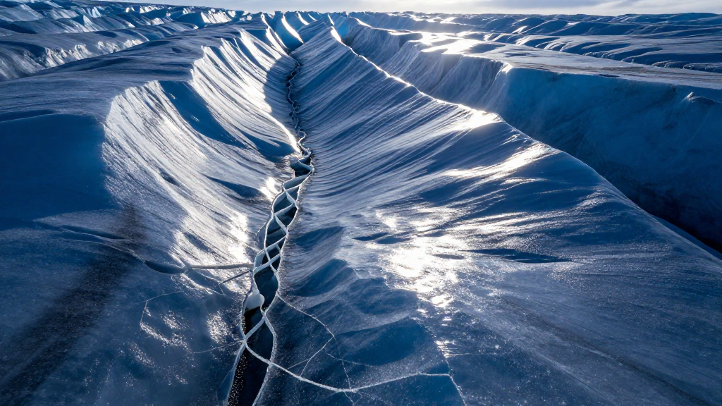 南极洲南极半岛冰川结冰景观