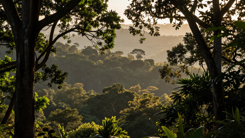 南美洲巴西高原森林渐变色