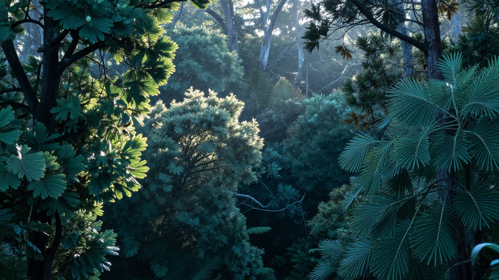 大洋洲新西兰森林青色调