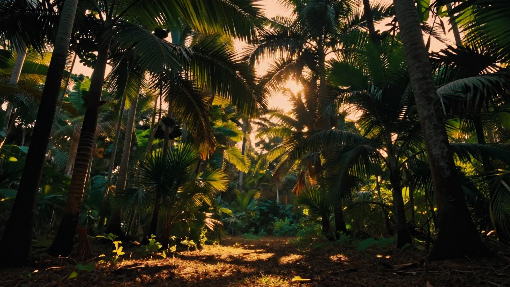 大洋洲新喀里多尼亚热带雨林复古色调