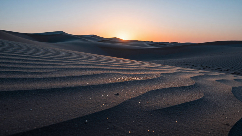 大洋洲西澳大利亚沙漠寅时景象