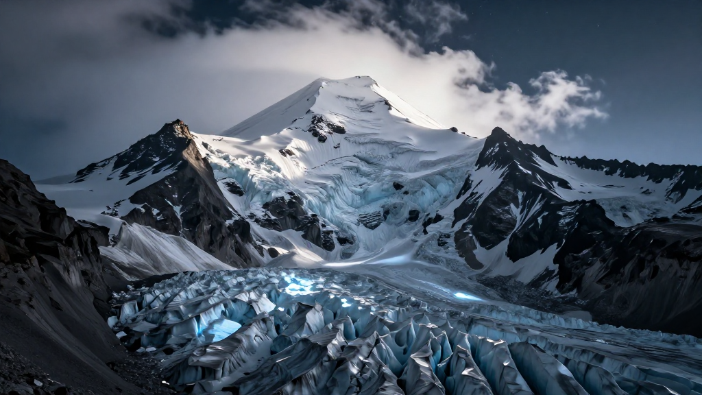 非洲乞力马扎罗山冰川超现实主义