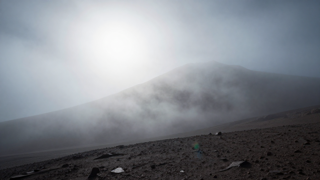 南美洲阿塔卡马沙漠高原浓雾景观
