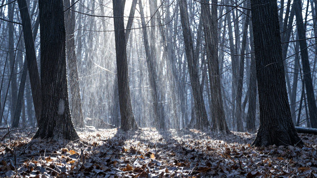 北美洲加拿大育空地区森林冰雹景观