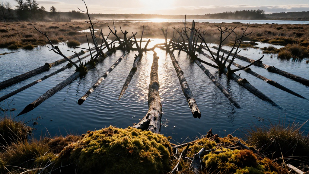 欧洲爱尔兰岛沼泽对称构图
