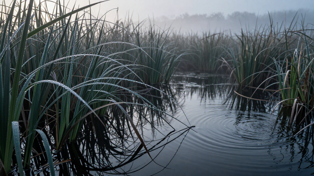 南美洲巴拉圭大查科湿地露水景观