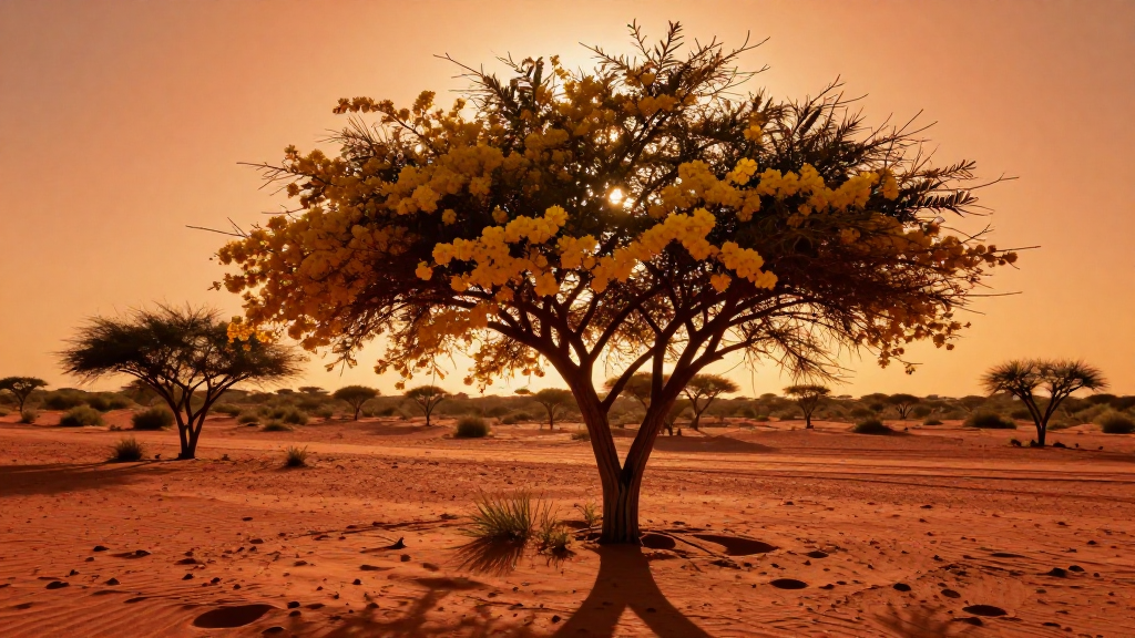 大洋洲西澳大利亚高原沙漠金合欢