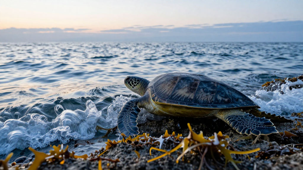 欧洲希腊群岛海岸海洋海龟
