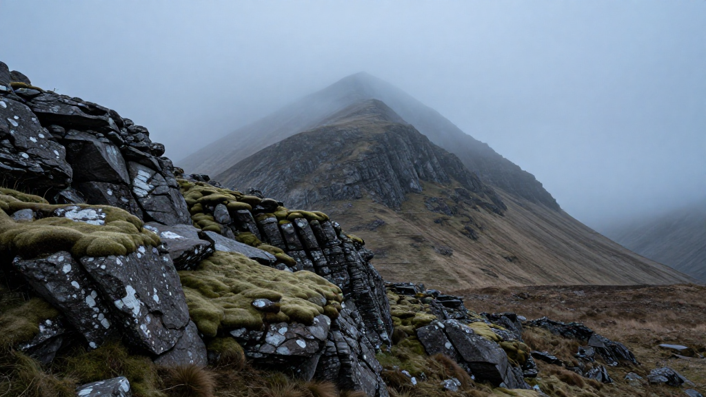 欧洲苏格兰高地山脉低饱和度