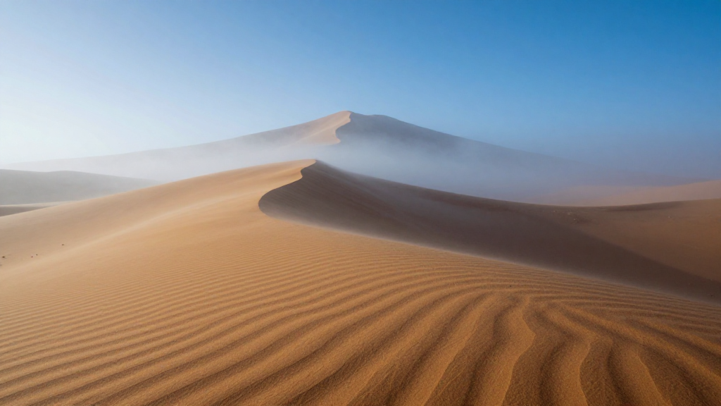 大洋洲北领地沙漠浓雾景观
