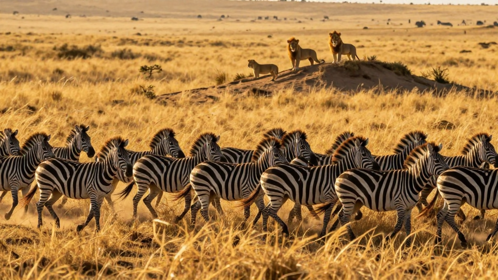 非洲塞伦盖蒂草原远近对比