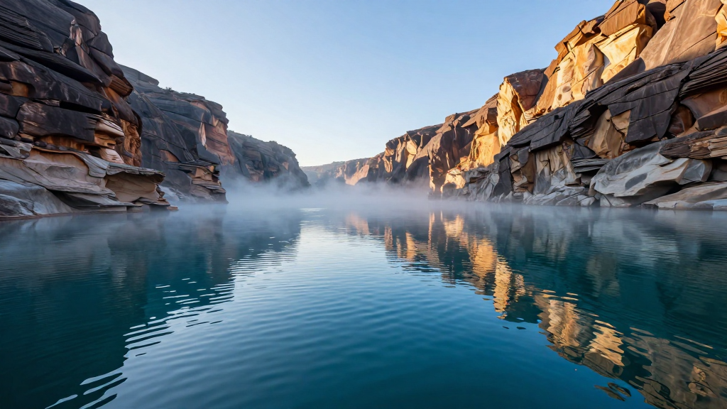 非洲东非大裂谷湖泊质感表现